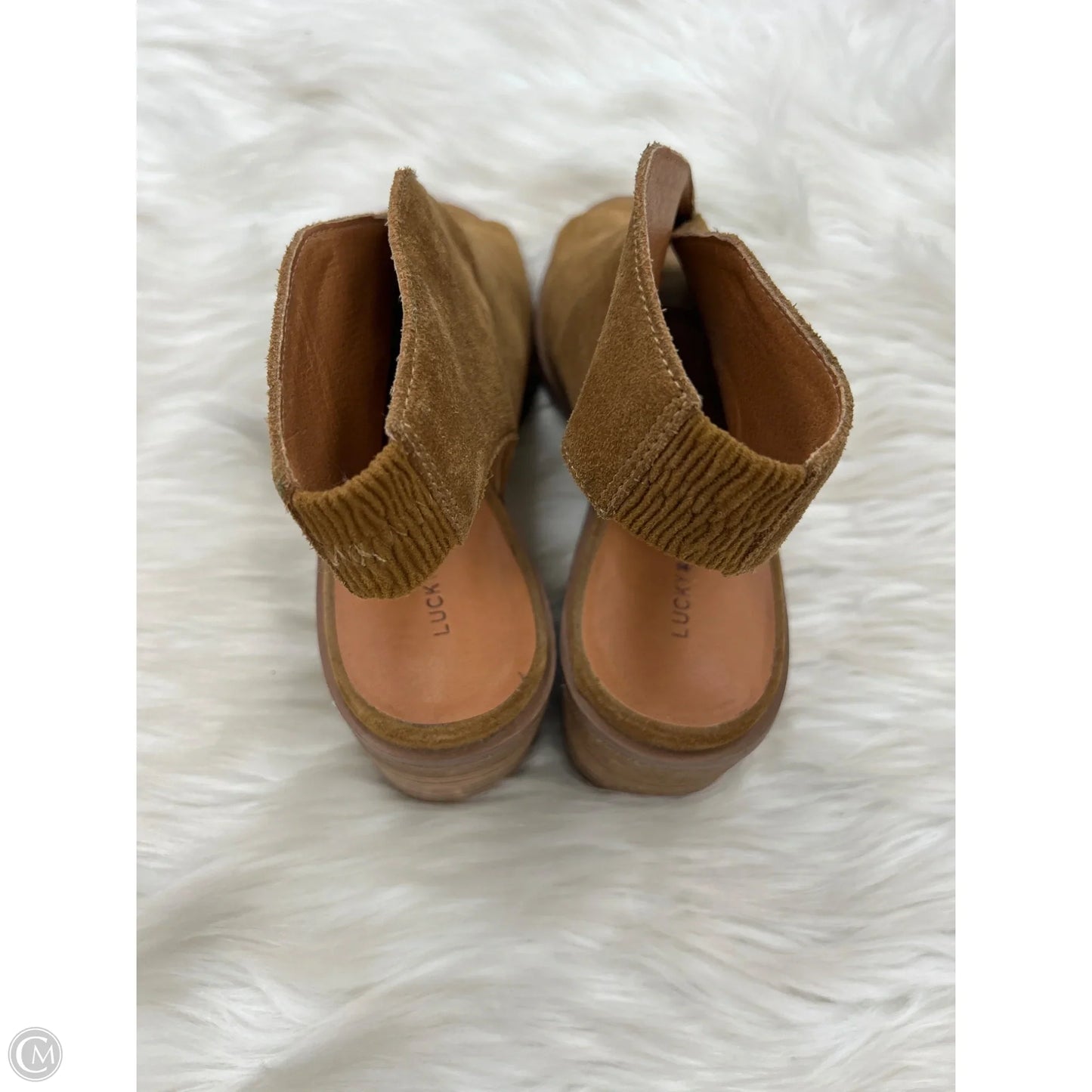 Sandals Heels Block By Lucky Brand In Brown, Size: 9.5
