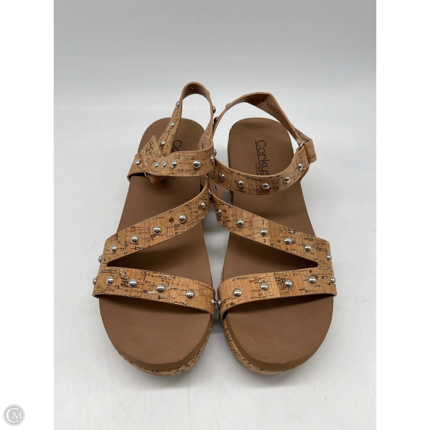 Sandals Heels Wedge By Corkys In Brown, Size: 8