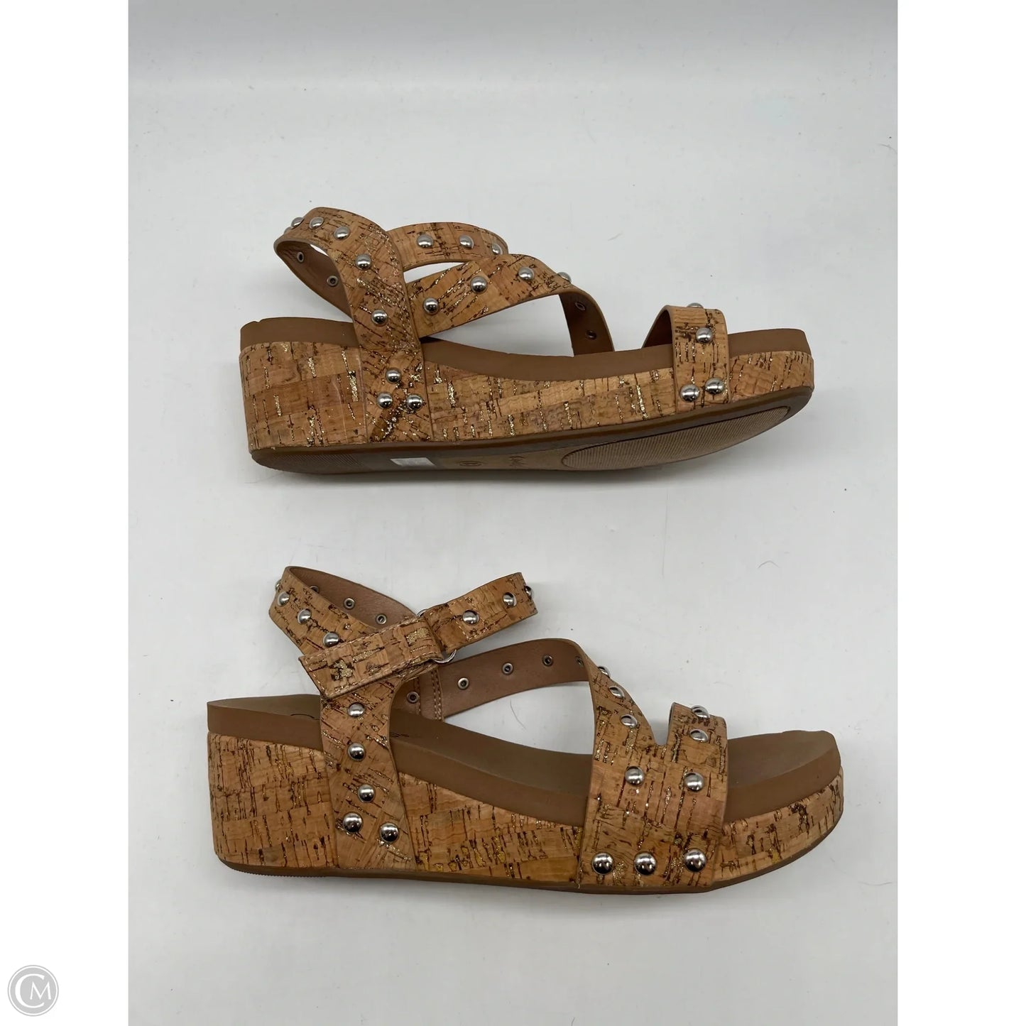 Sandals Heels Wedge By Corkys In Brown, Size: 8