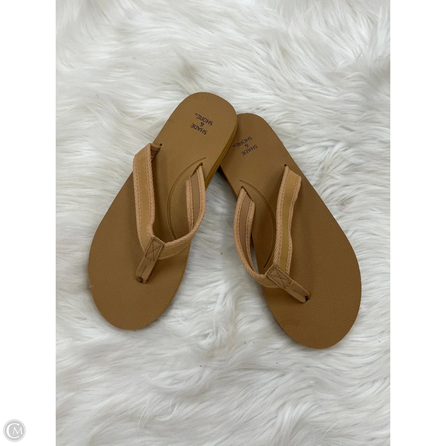 Sandals Flip Flops By Shade & Shore In Brown, Size: 7