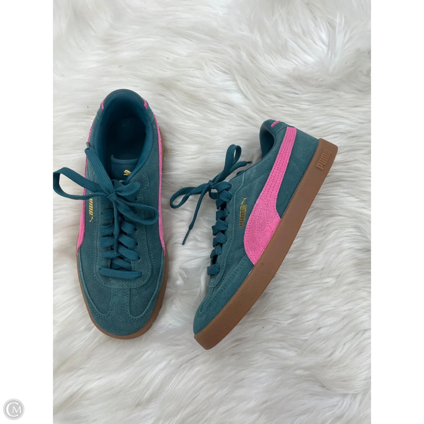 Shoes Sneakers By Puma In Green, Size: 6.5