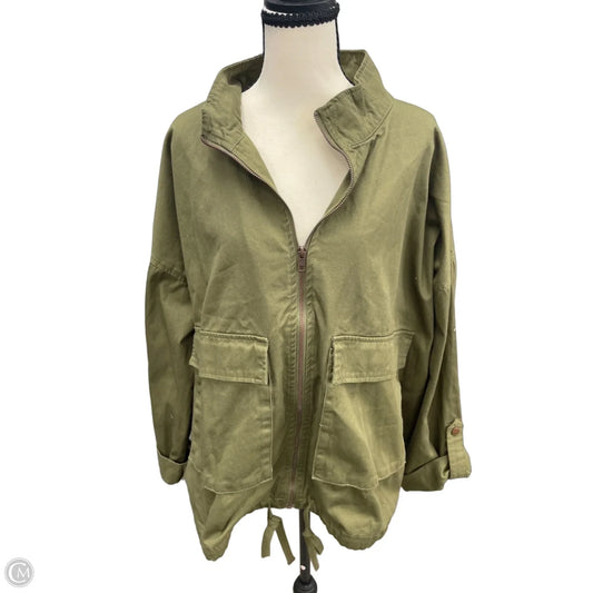 Jacket Utility By Blu Pepper In Green, Size: 2x