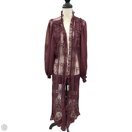 Cardigan By Cato In Maroon, Size: Xl