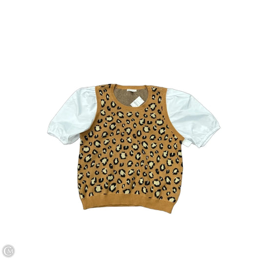 Top Short Sleeve By Cato In Animal Print, Size: Xl