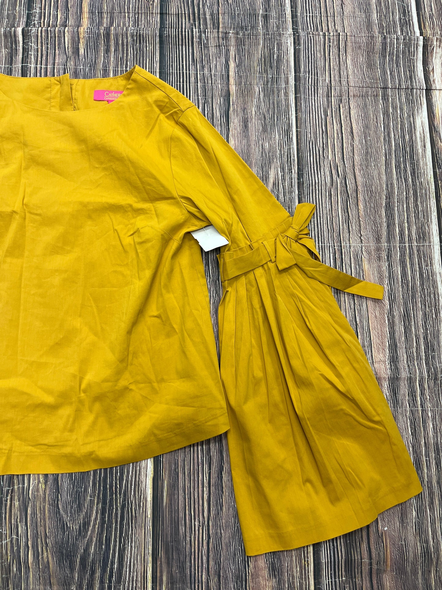 Yellow Top Long Sleeve Catherine Malandrino, Size Xs