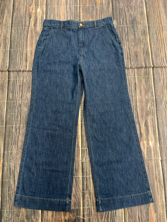 Jeans Wide Leg By J. Crew In Blue Denim, Size: 8