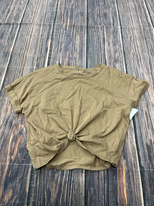 Top Short Sleeve Basic By Clothes Mentor In Tan, Size: Xl