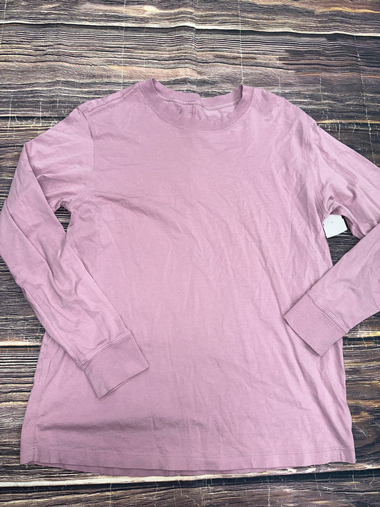 Athletic Top Long Sleeve Crewneck By Lululemon In Pink, Size: M