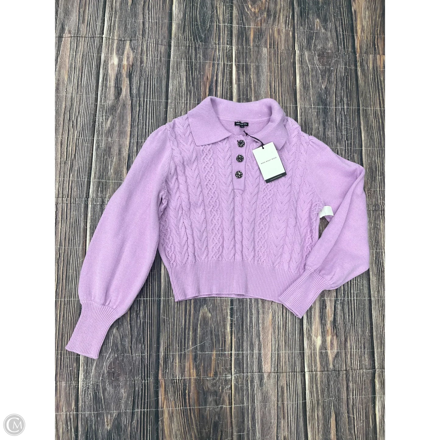 Sweater By Who What Wear In Purple, Size: L