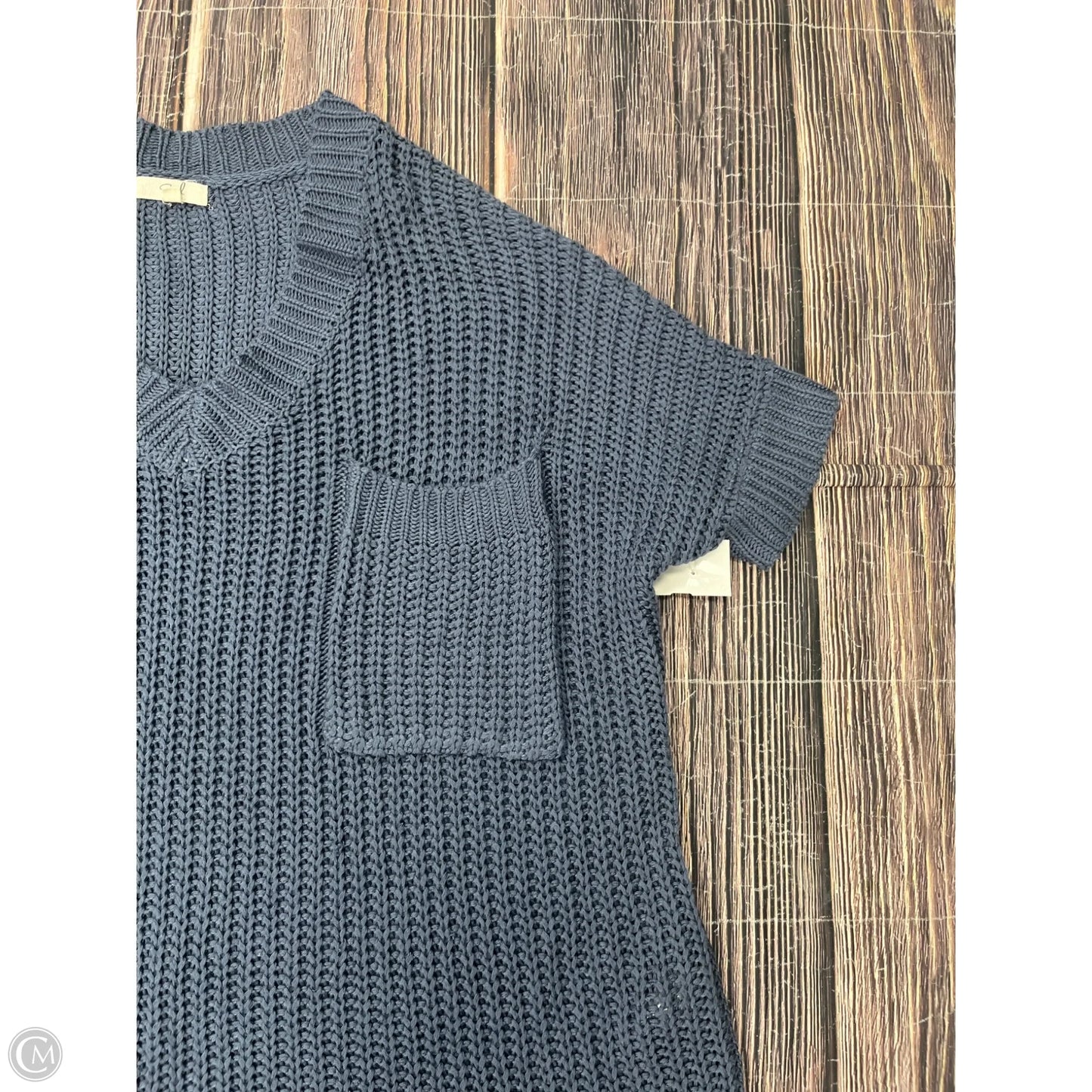 Sweater Short Sleeve By Easel In Blue, Size: L