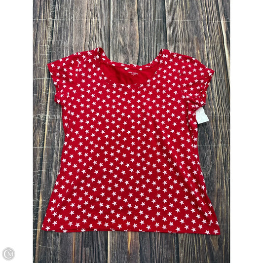 Top Short Sleeve Basic By Cable And Gauge In Red, Size: L