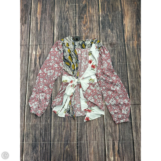 Top Long Sleeve By Bke In Pink, Size: L