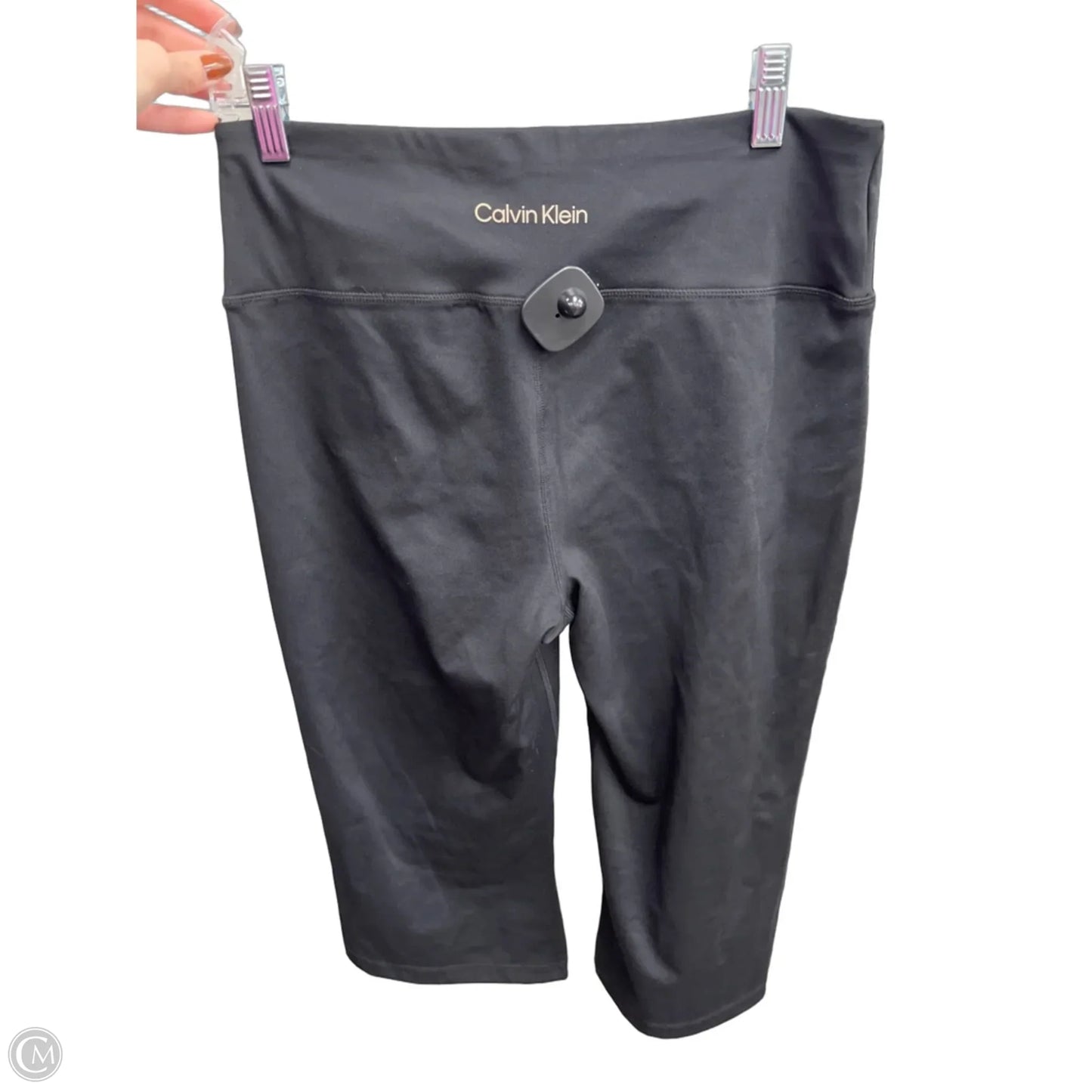 Athletic Leggings By Calvin Klein In Black, Size: L