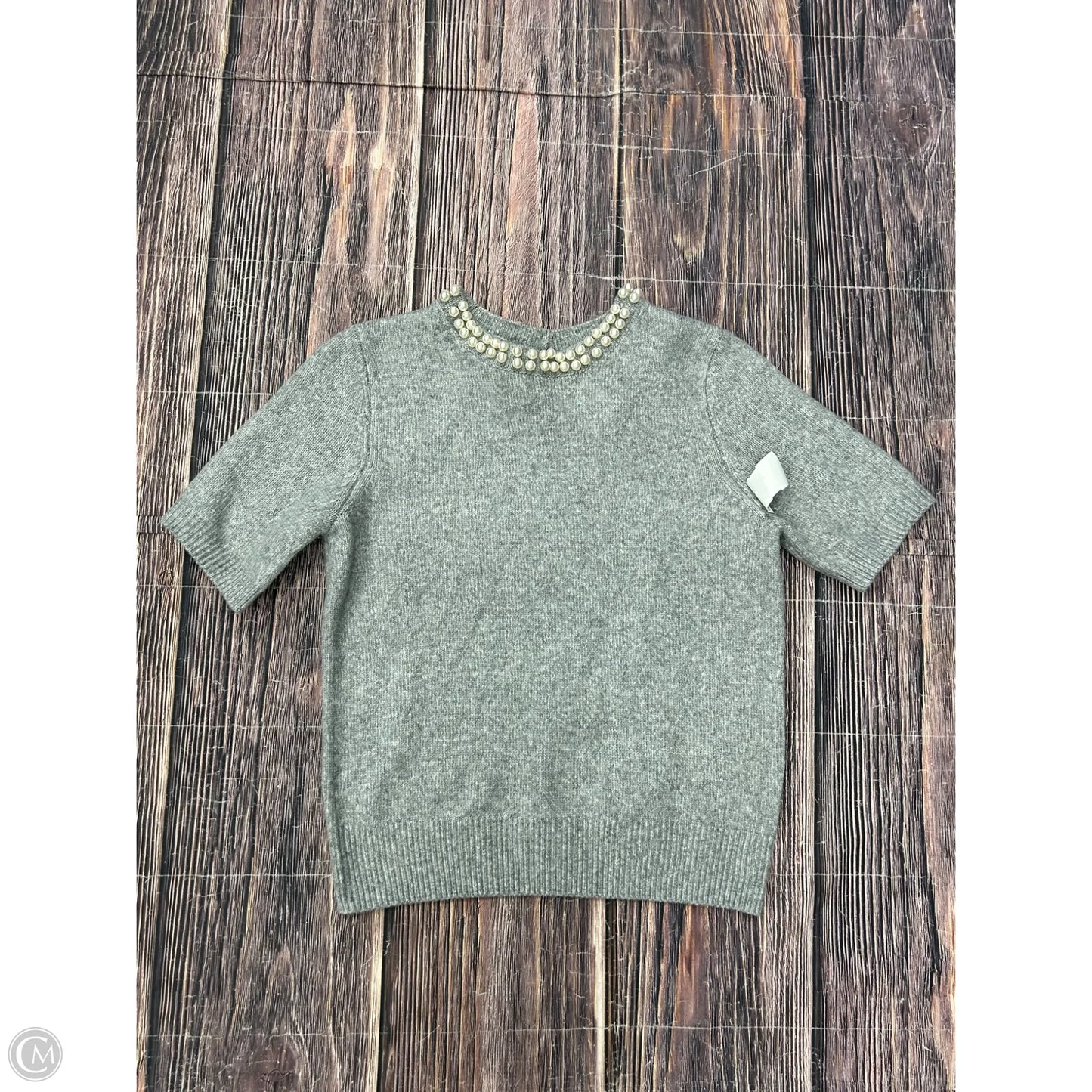 Sweater Short Sleeve By Elie Tahari In Grey, Size: M