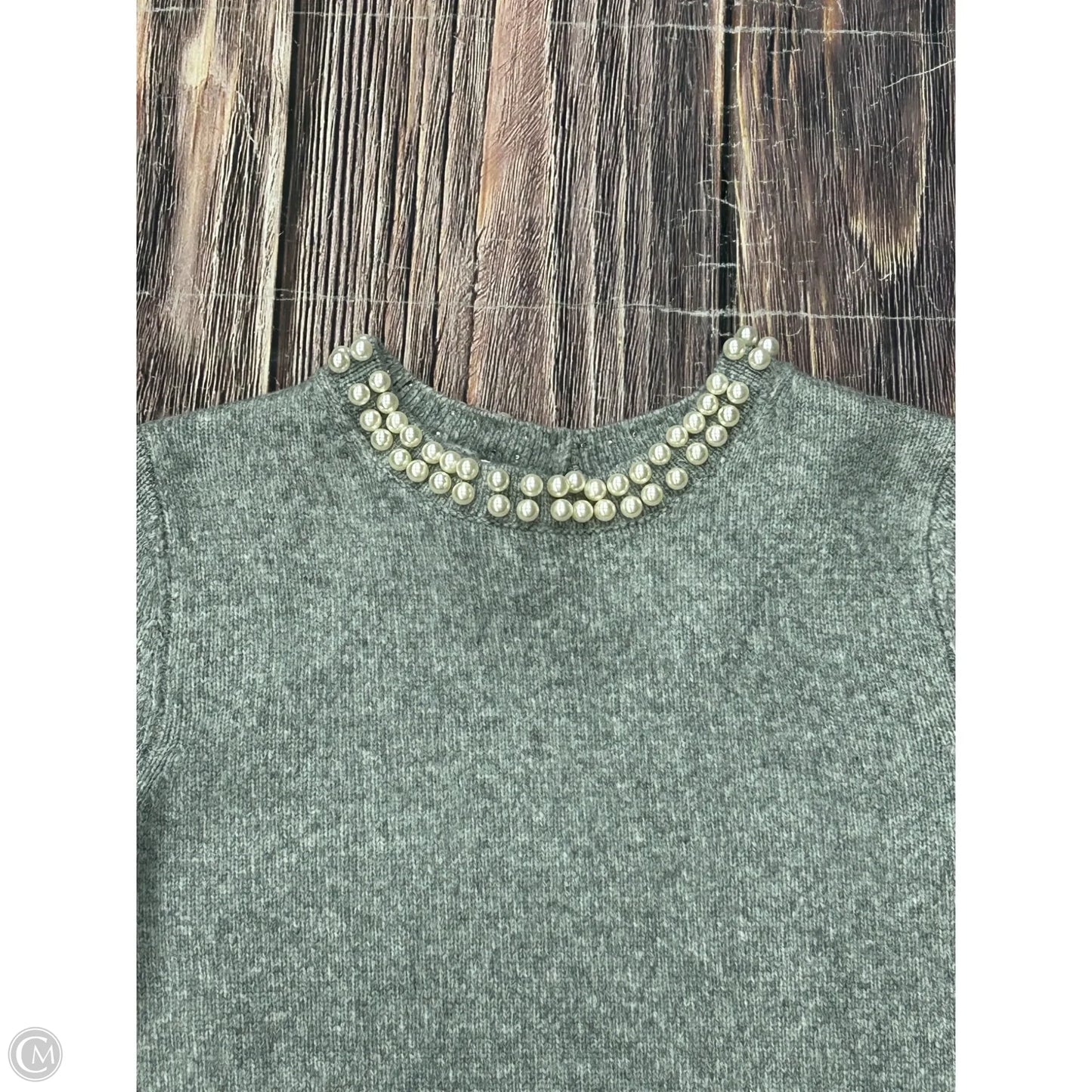 Sweater Short Sleeve By Elie Tahari In Grey, Size: M