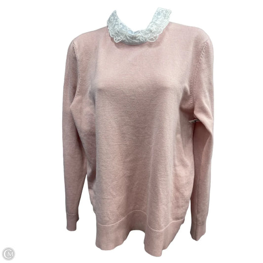 Sweater By Cable And Gauge In Pink, Size: L