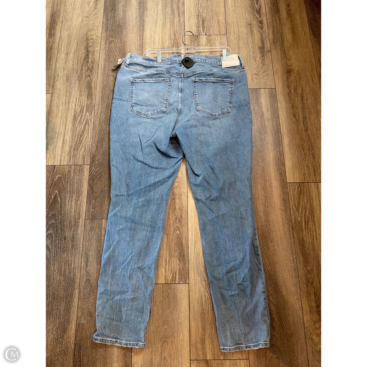 Jeans Straight By Express In Blue Denim, Size: 16l