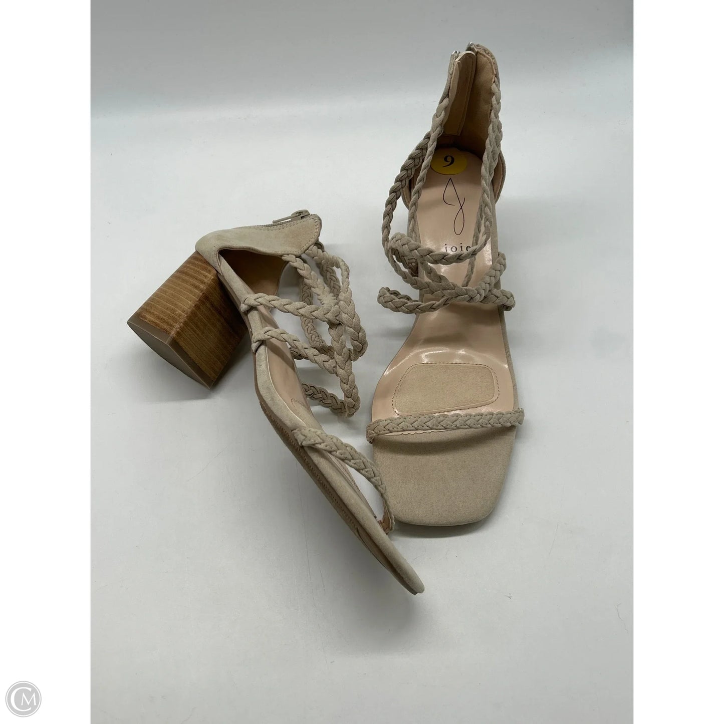 Sandals Heels Block By Joie In Tan, Size: 9