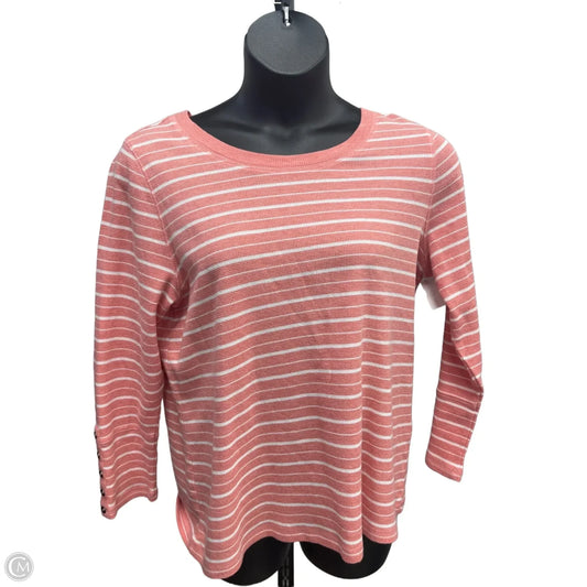 Top Long Sleeve By Cj Banks In Pink, Size: 1x
