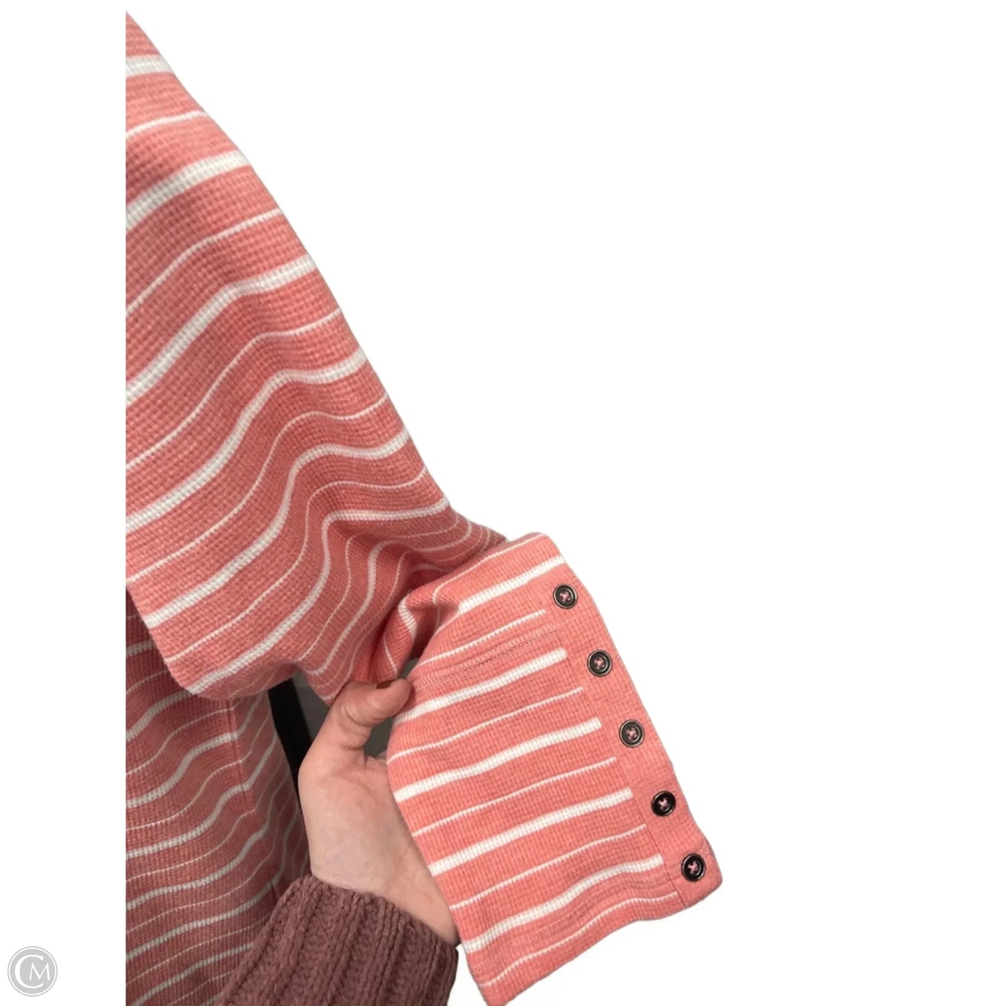 Top Long Sleeve By Cj Banks In Pink, Size: 1x