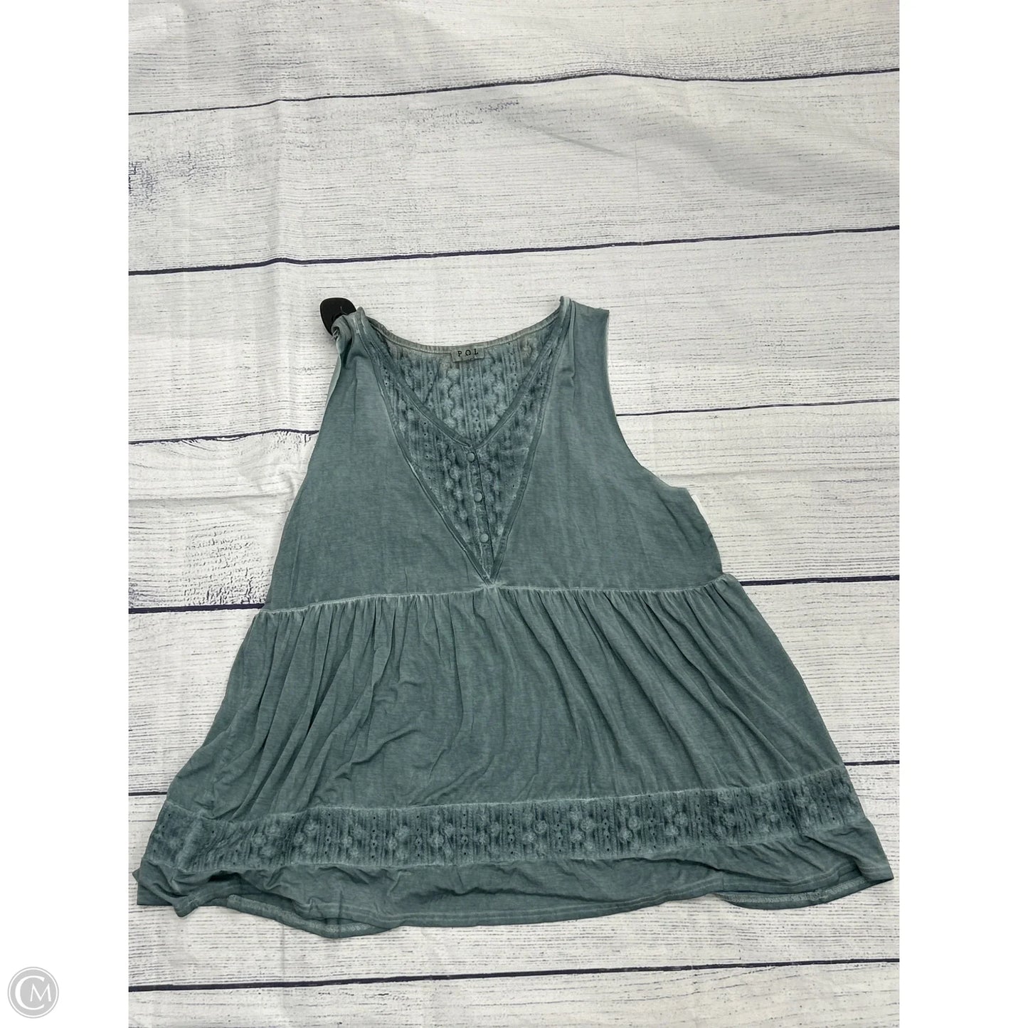 Top Sleeveless By Pol In Blue, Size: M