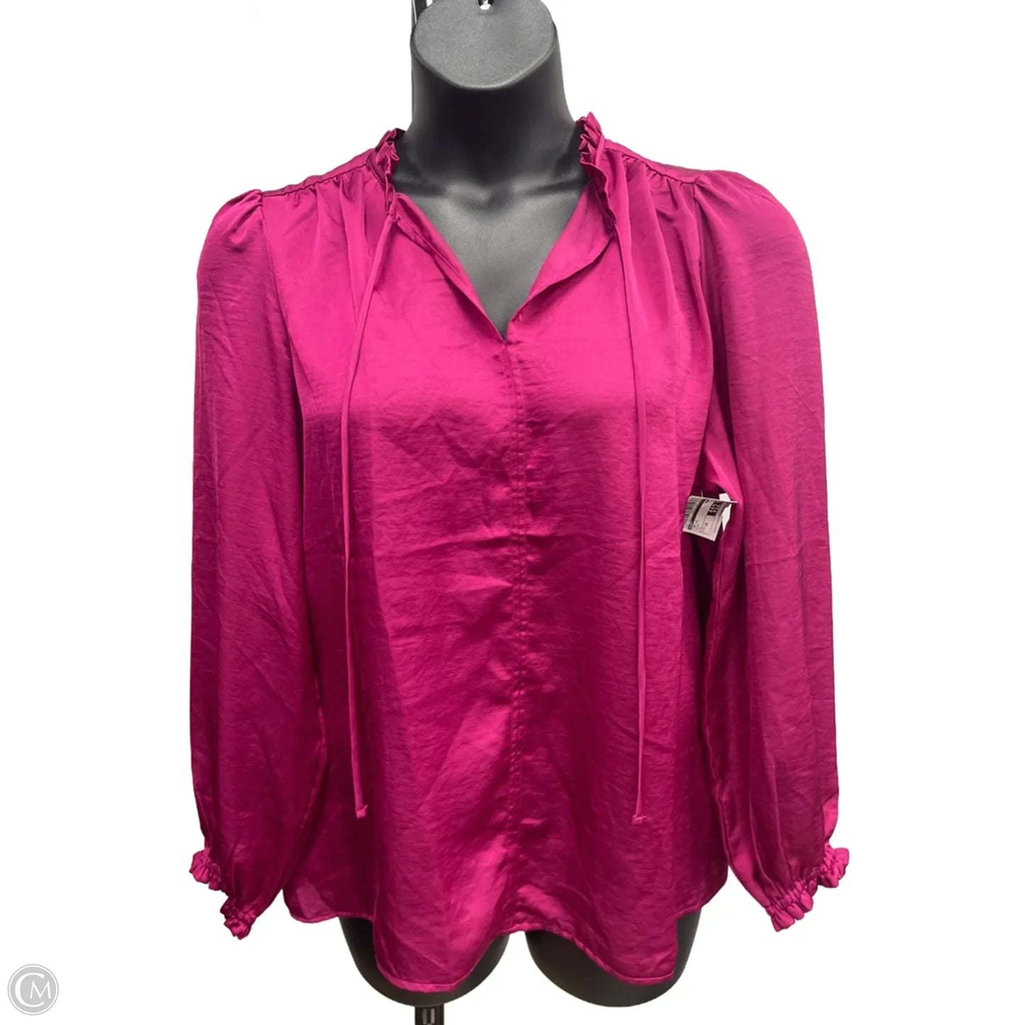 Top Long Sleeve By Loft In Pink, Size: 1x