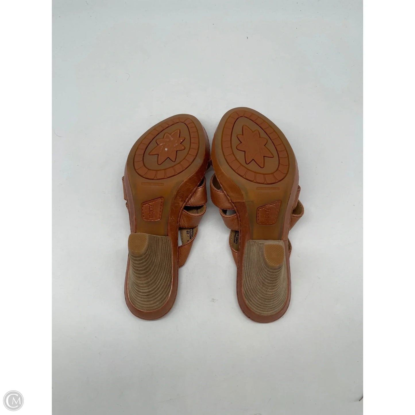 Sandals Heels Block By Born In Tan, Size: 8