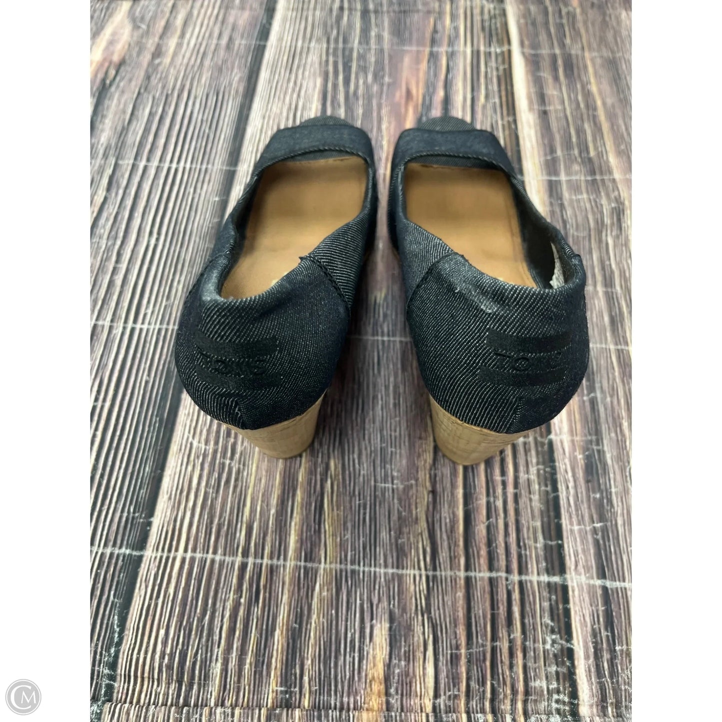 Shoes Heels Wedge By Toms In Blue, Size: 8