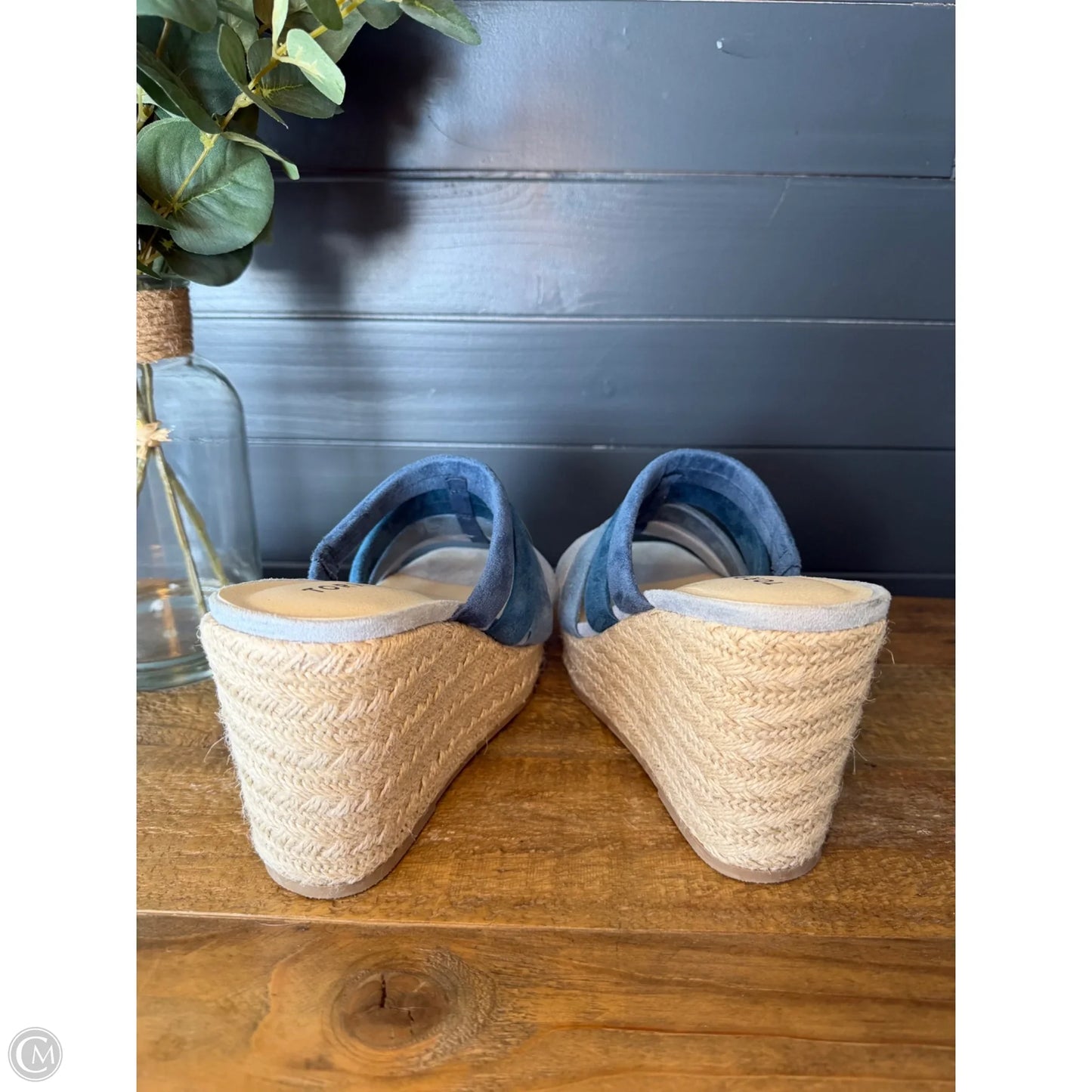 Sandals Heels Wedge By Torrid In Blue, Size: 8