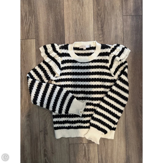 Sweater By Loft In Black & White, Size: S