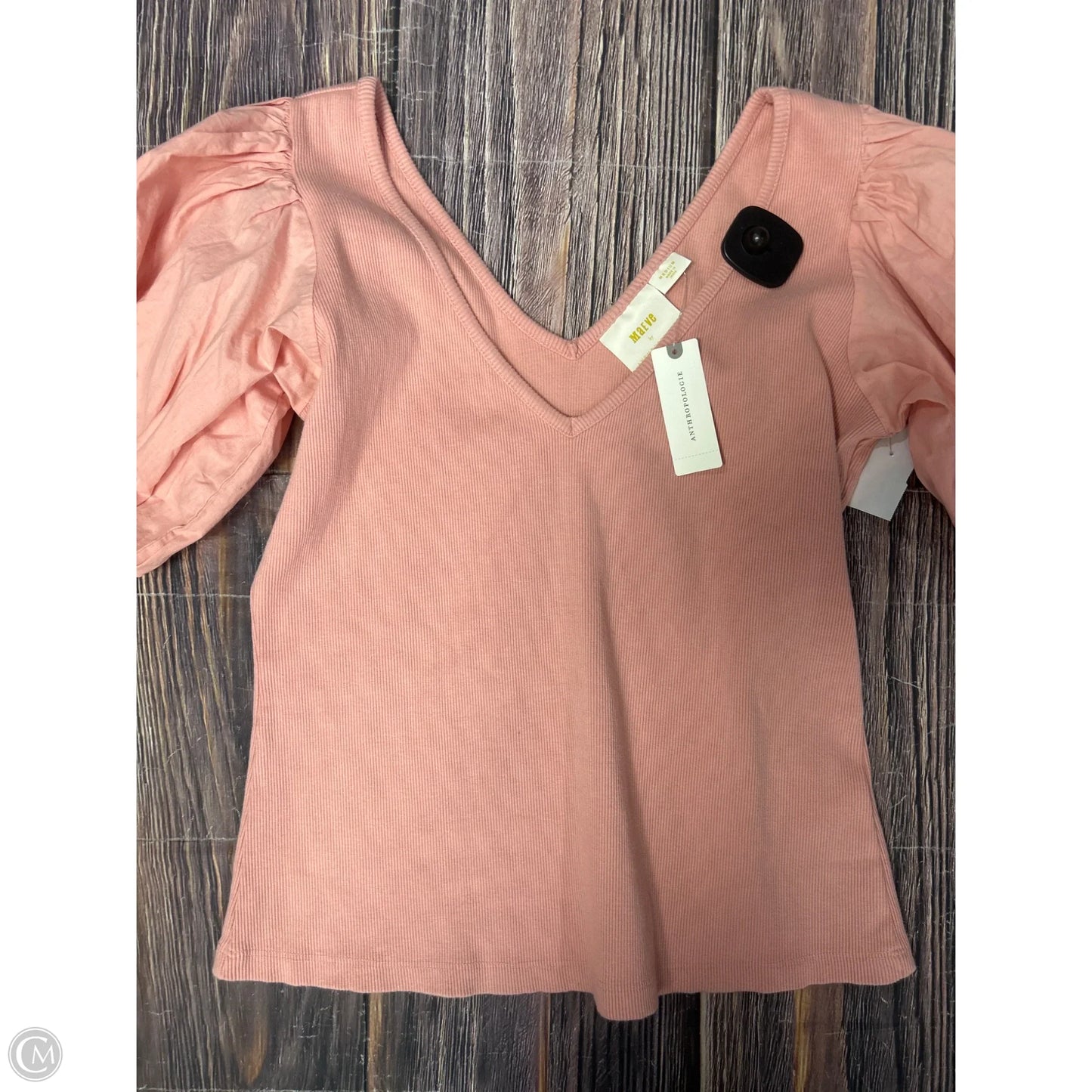 Top Short Sleeve By Maeve In Pink, Size: M