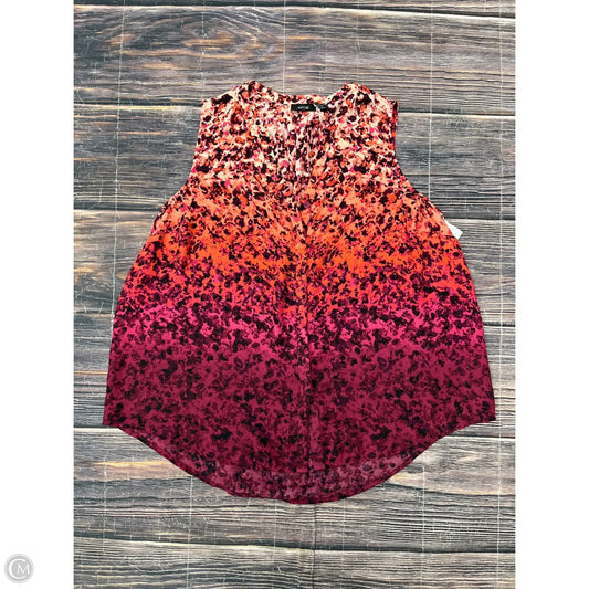 Top Sleeveless By Apt 9 In Red, Size: 1x