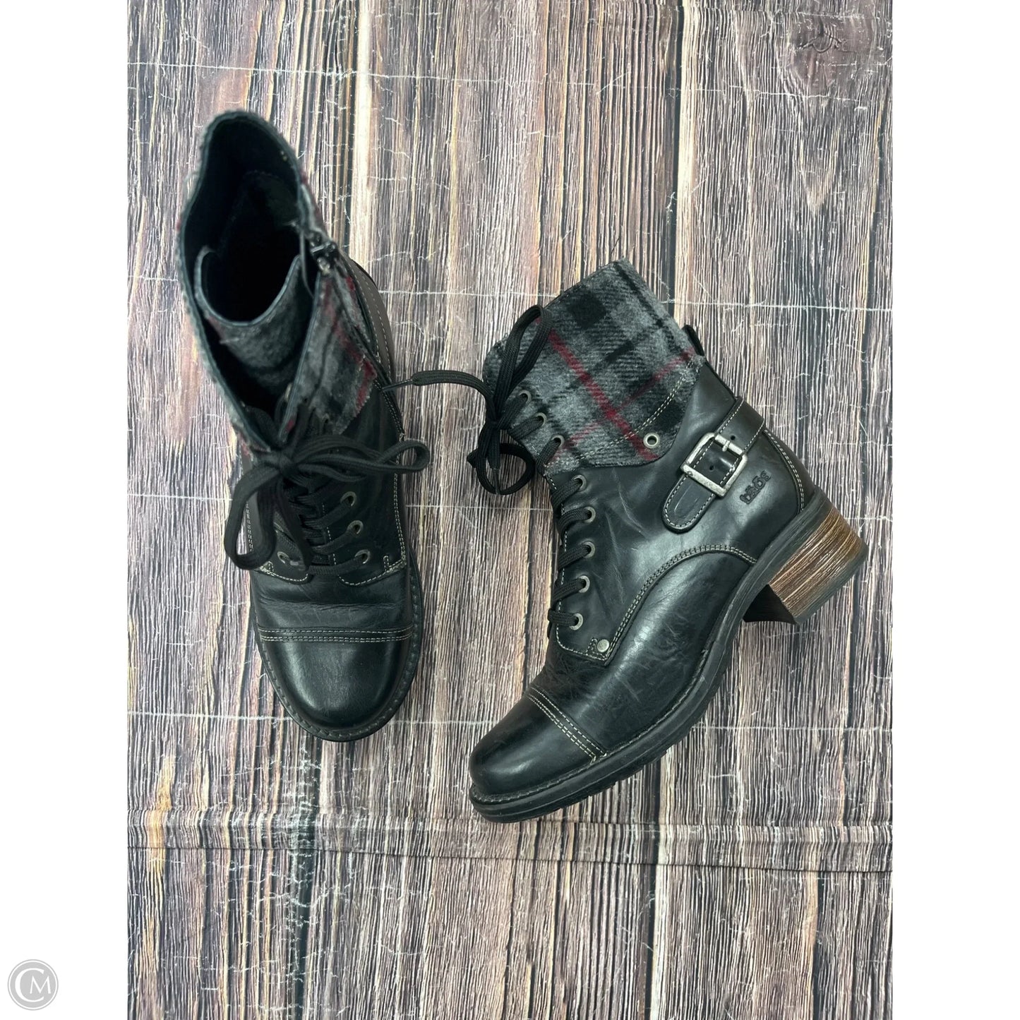 Boots Ankle Heels By Taos In Black, Size: 7.5