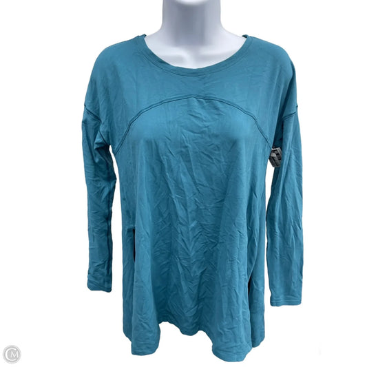 Athletic Top Long Sleeve Crewneck By Lululemon In Teal, Size: 2