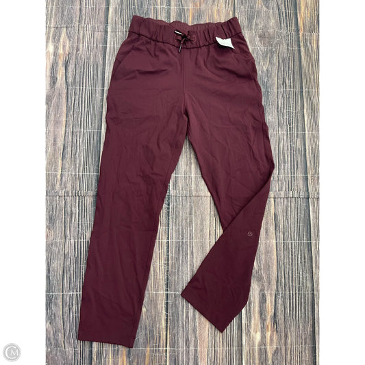 Athletic Pants By Lululemon In Red, Size: 4