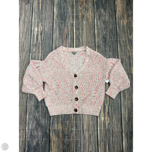 Sweater Cardigan By Clothes Mentor In Pink, Size: L