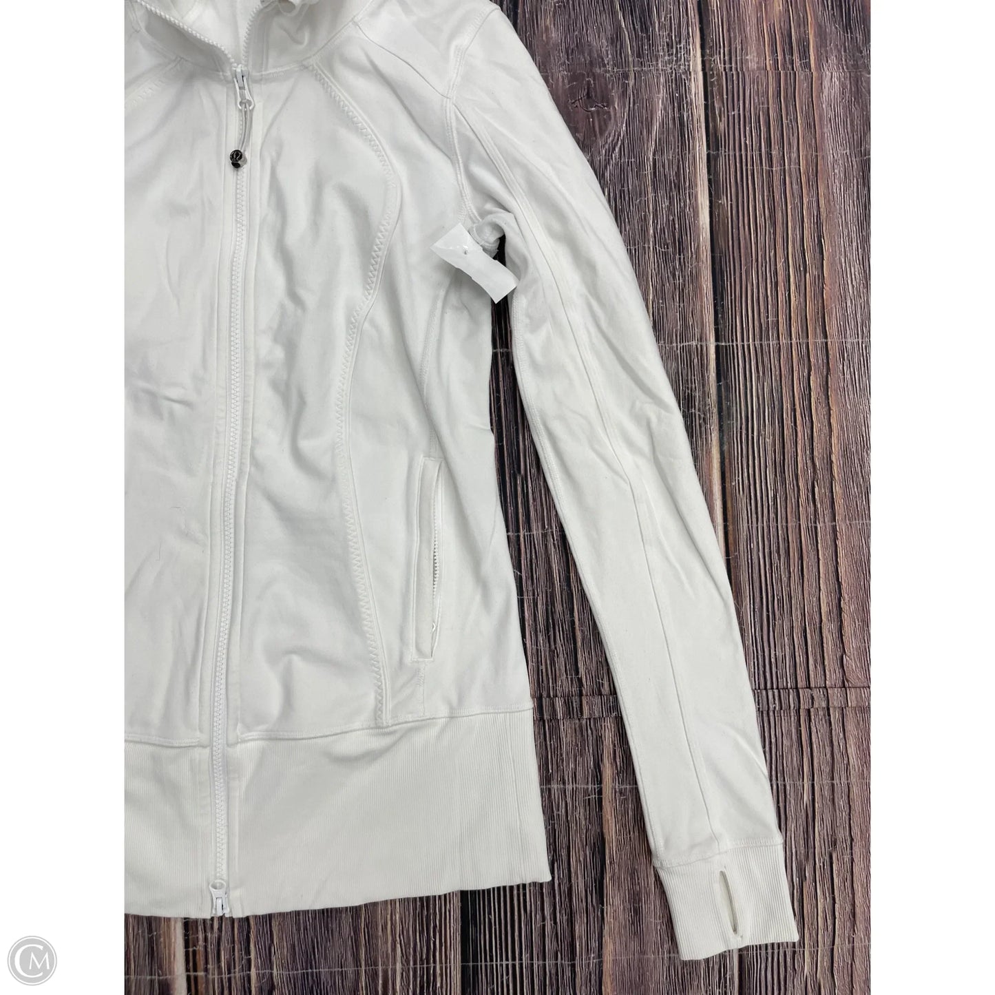 Athletic Jacket By Lululemon In White, Size: 6