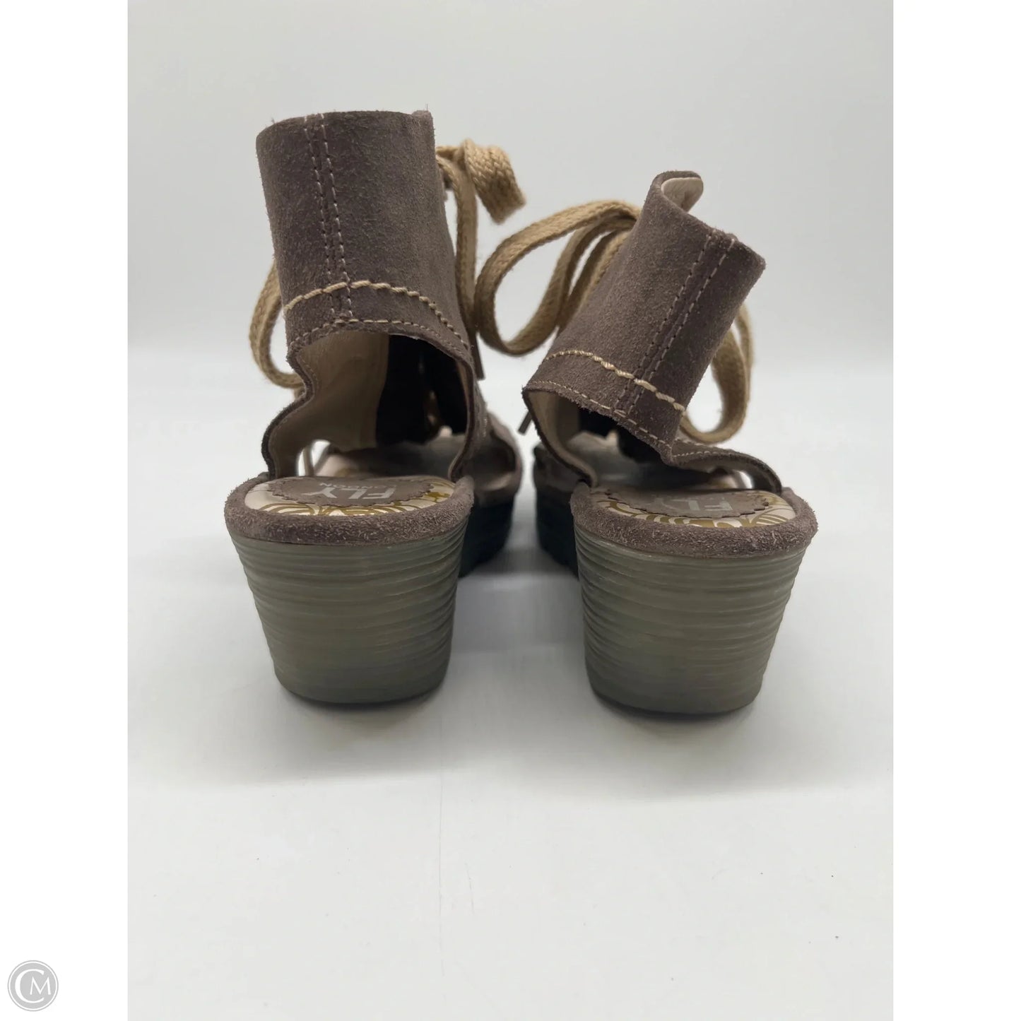 Sandals Heels Wedge By Fly London In Tan, Size: 5.5