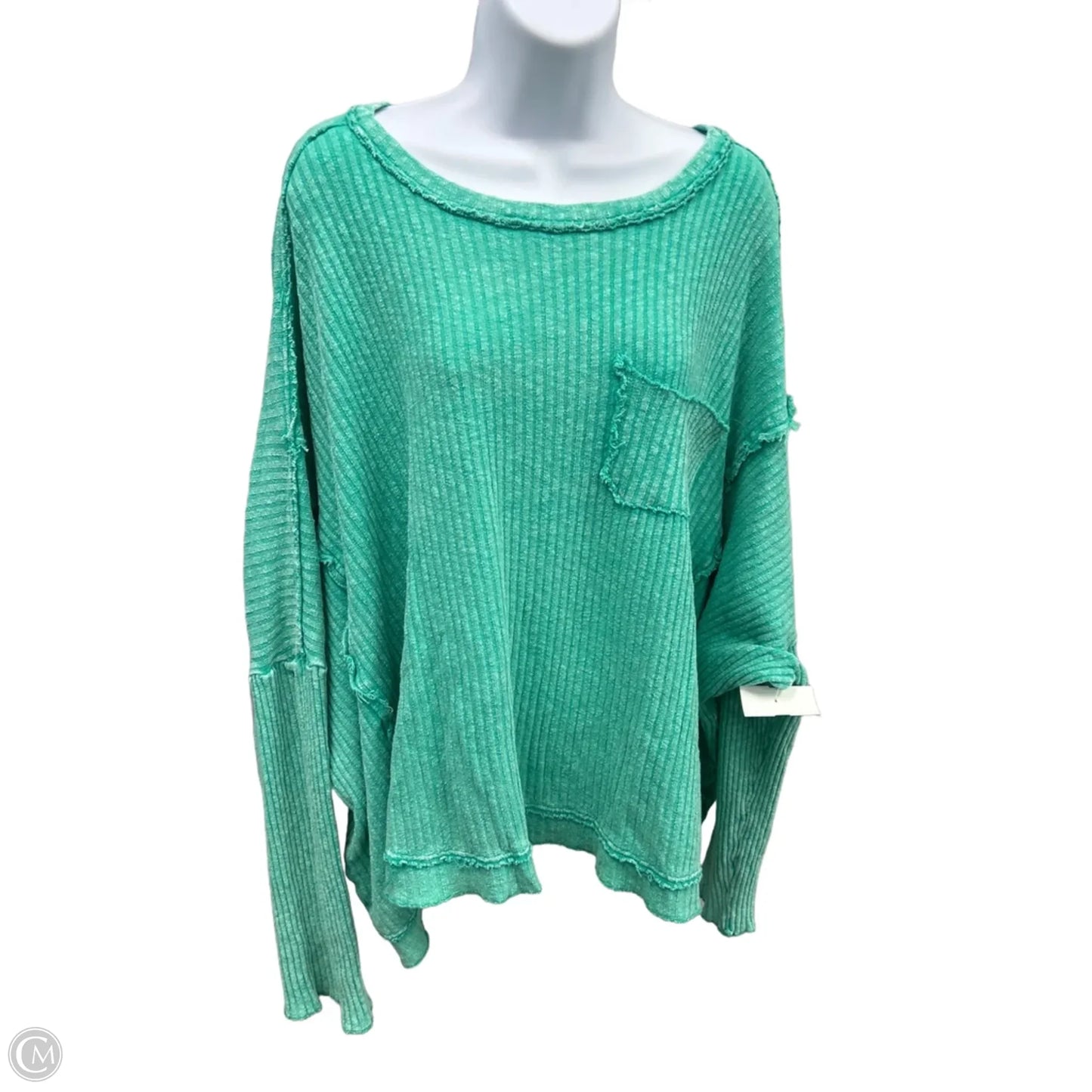 Sweatshirt Crewneck By Easel In Teal, Size: M