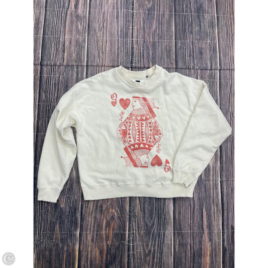 Sweatshirt Crewneck By American Eagle In Cream, Size: S