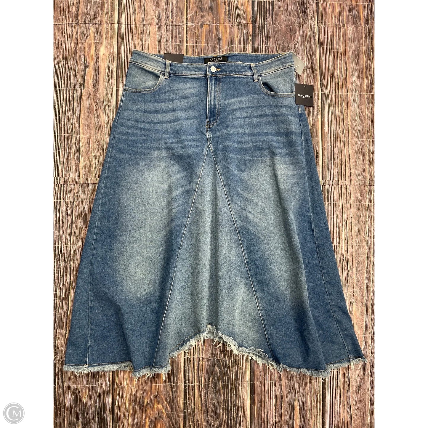 Skirt Maxi By Baccini In Blue Denim, Size: 16