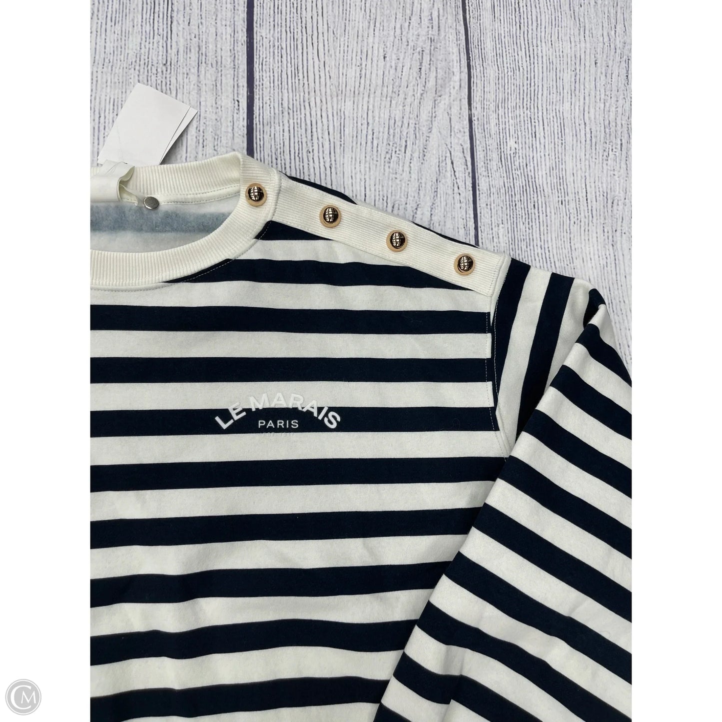 Sweatshirt Crewneck By H&m In Striped Pattern, Size: Xl