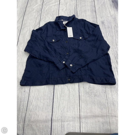 Top Long Sleeve By Jones New York In Blue, Size: 3x