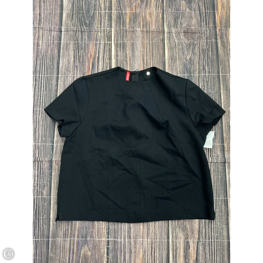 Top Short Sleeve By Spanx In Black, Size: L