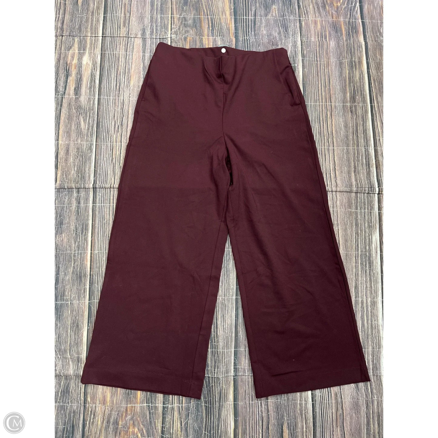 Pants Wide Leg By Mng In Maroon, Size: L