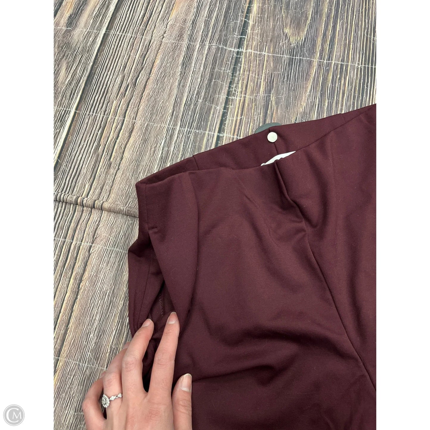 Pants Wide Leg By Mng In Maroon, Size: L