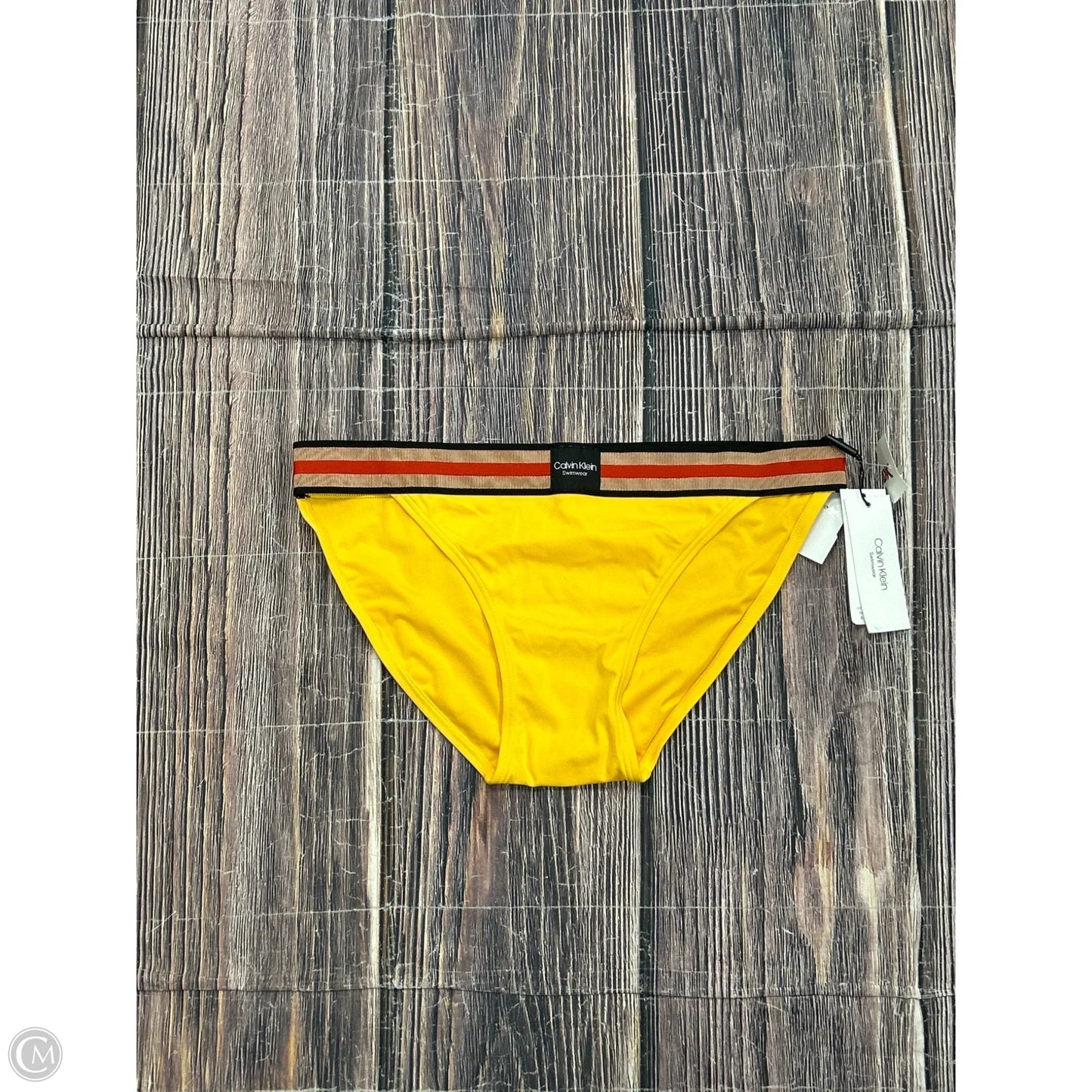 Swimsuit Bottom By Calvin Klein In Yellow, Size: L