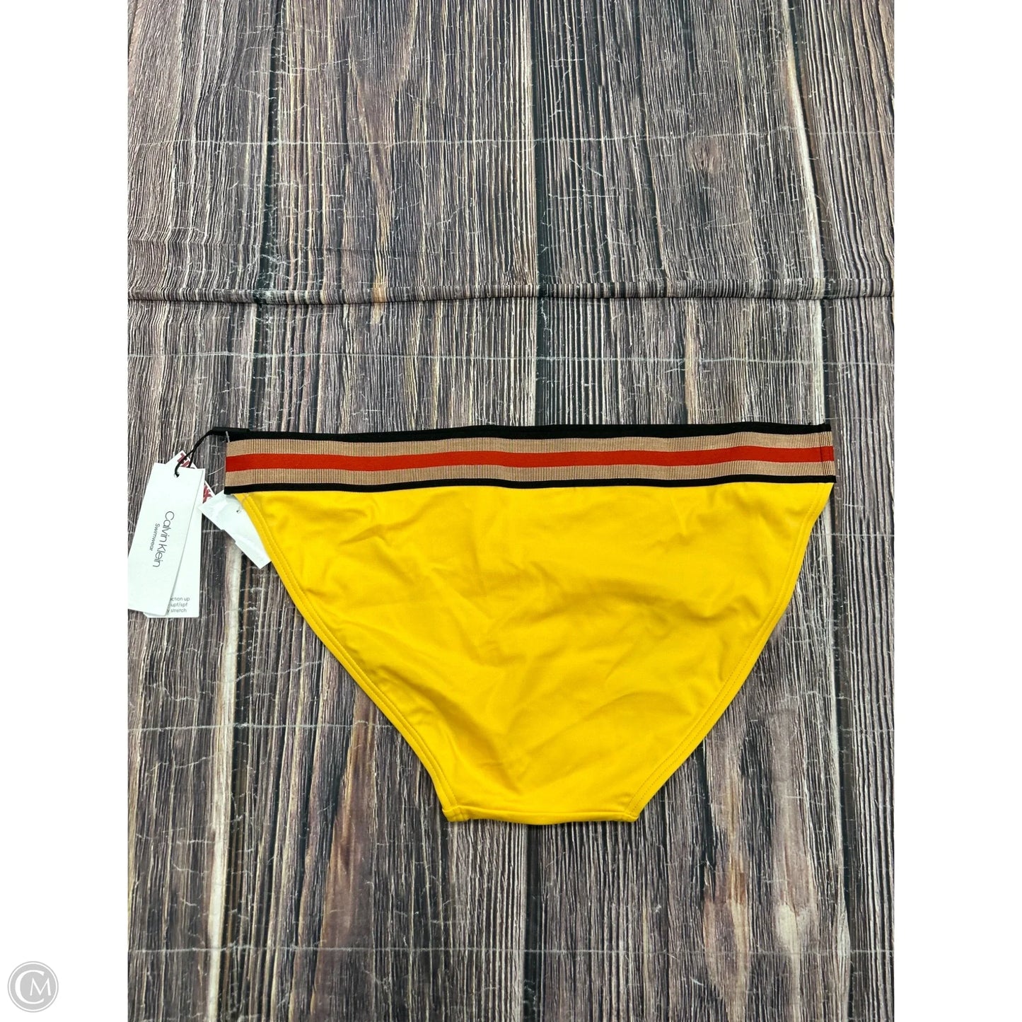 Swimsuit Bottom By Calvin Klein In Yellow, Size: L