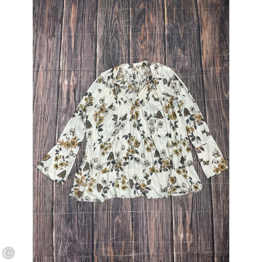 Top Long Sleeve By Free People In Cream, Size: Xs