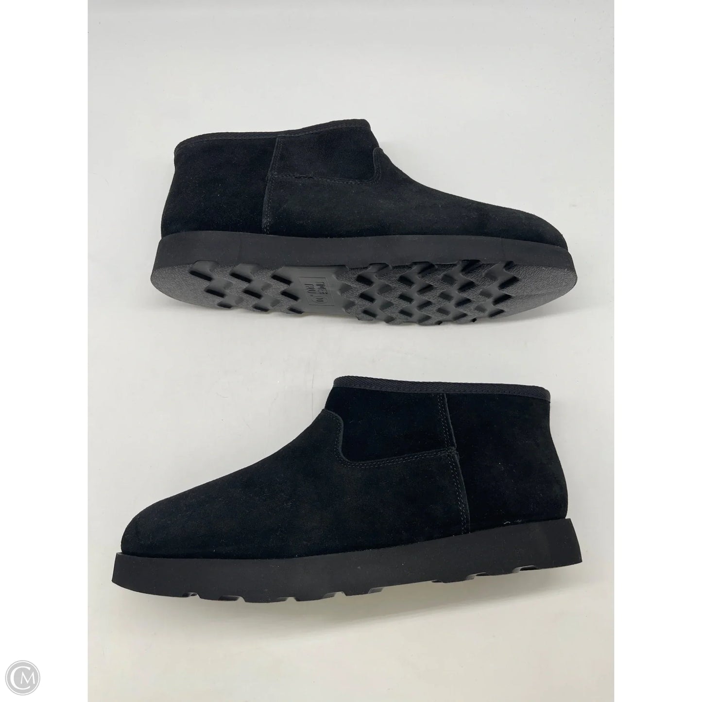 Boots Ankle Flats By Time And Tru In Black, Size: 10